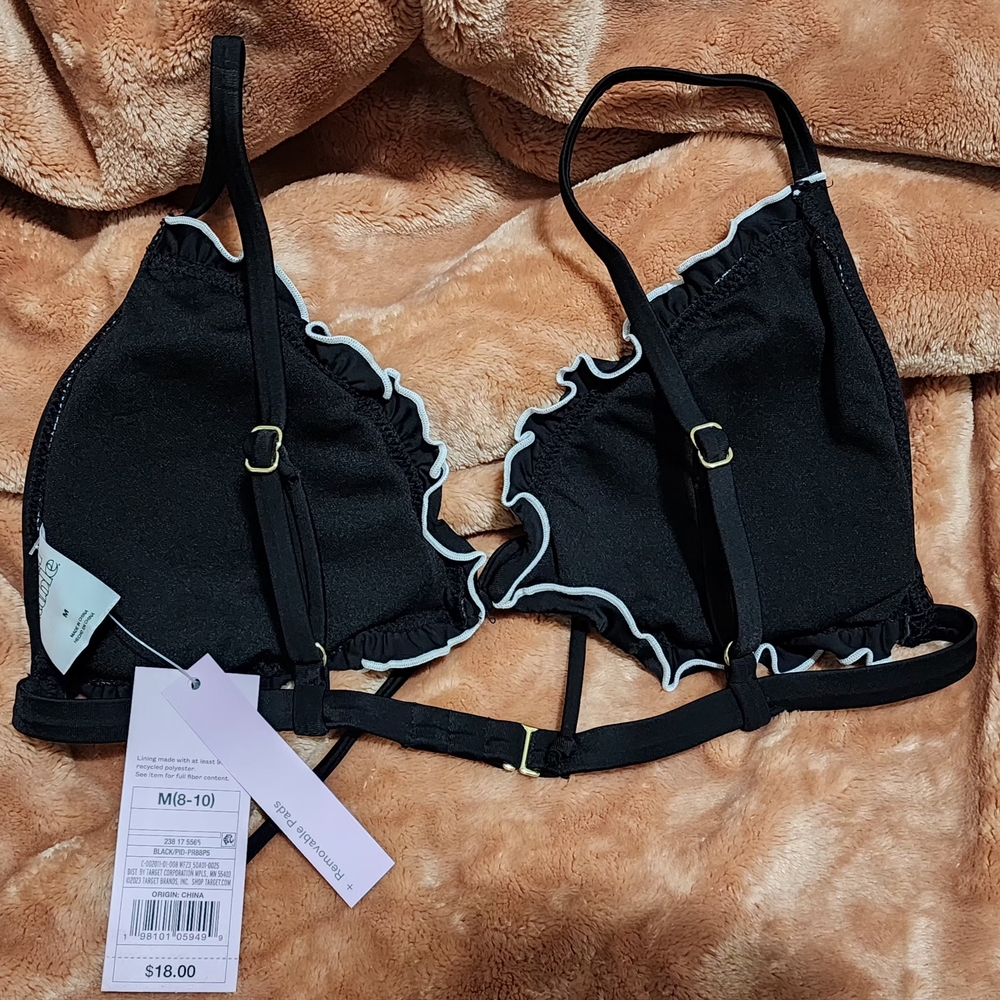 Black Ruffled Bikini Set - Picture 3 of 4